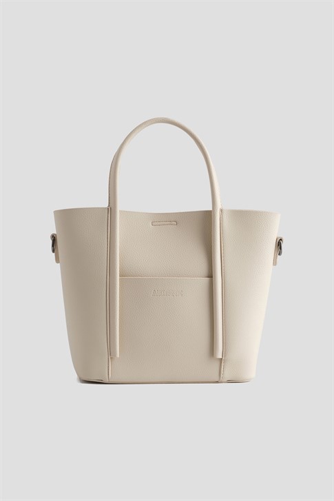 Armine Pia Deri Çanta 25YD7398 Krem