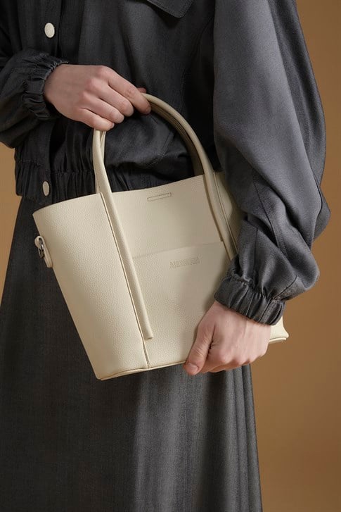 Armine Pia Deri Çanta 25YD7398 Krem