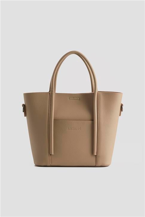 Armine Pia Deri Çanta 25YD7398 Vizon
