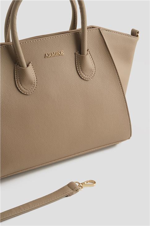 Armine Pia Deri Çanta 25YD7399 Vizon
