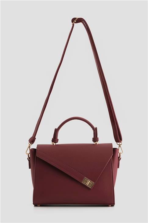 Armine Pia Deri Çanta 25YD7405 Bordo