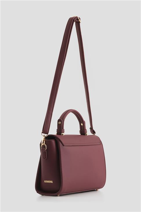 Armine Pia Deri Çanta 25YD7405 Bordo