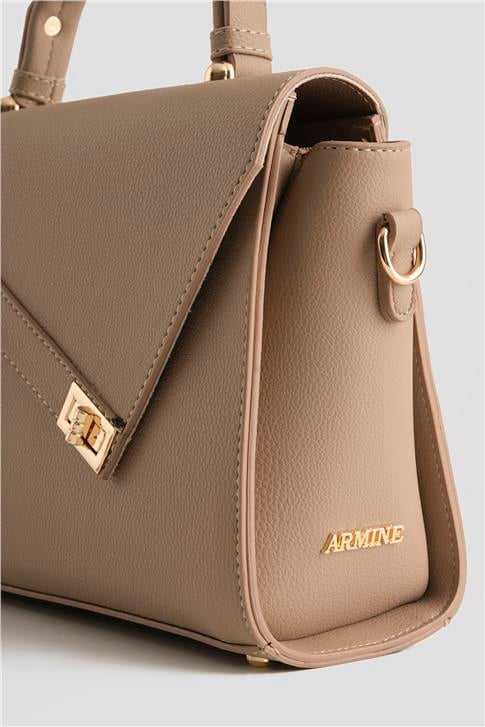 Armine Pia Deri Çanta 25YD7405 Vizon