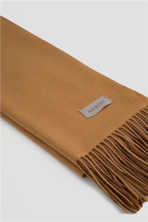 Püsküllü Akrilik Atkı Camel