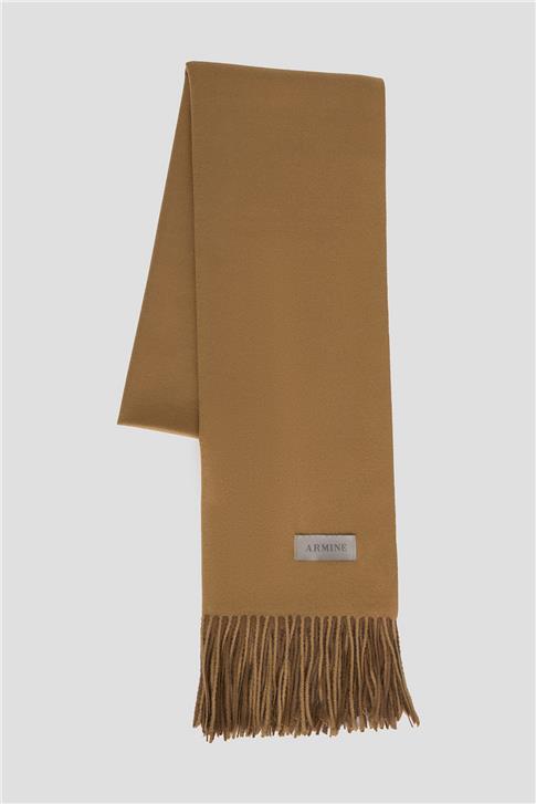 Püsküllü Akrilik Atkı Camel