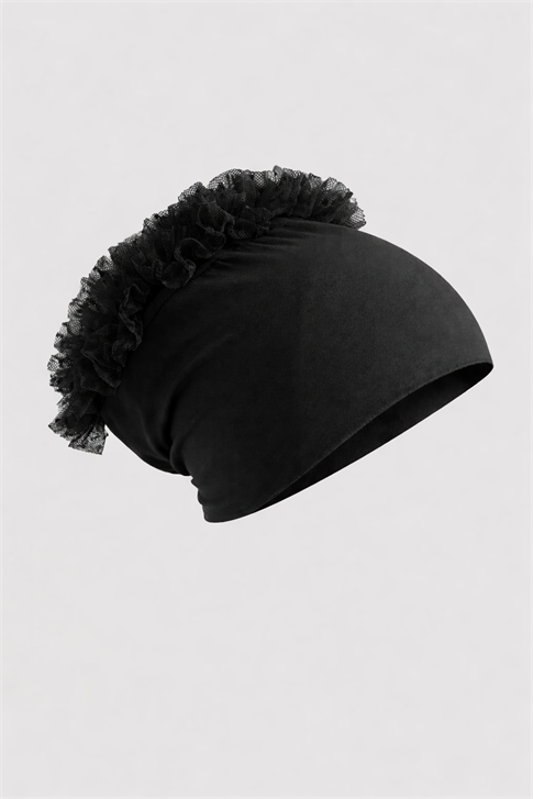 Fırfırlı Bone Siyah