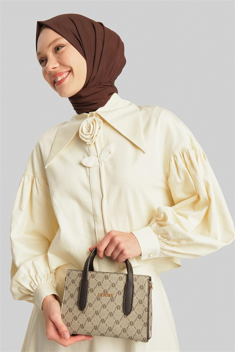 Noktalı Çanta Vizon