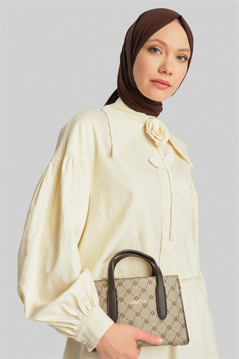 Noktalı Çanta Vizon