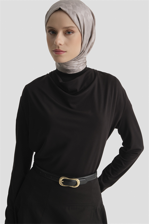 Armine Degaje Örme Badi Siyah