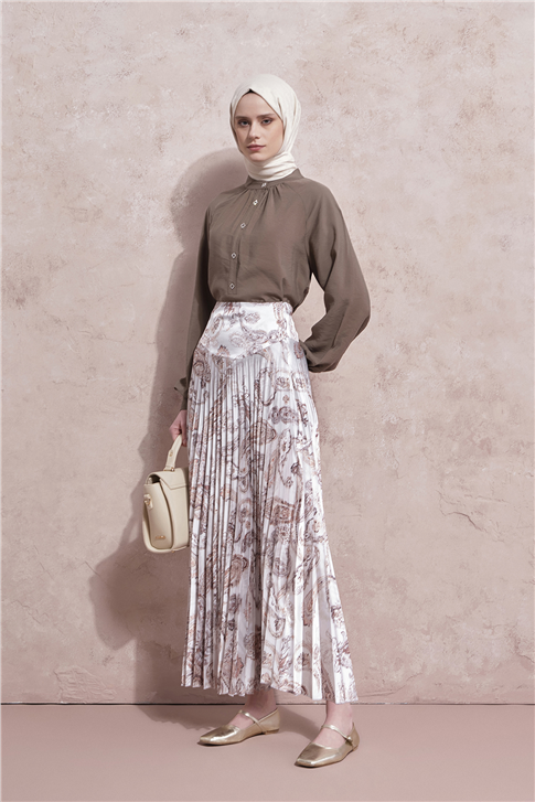 Aksesuar Detaylı Bluz Haki