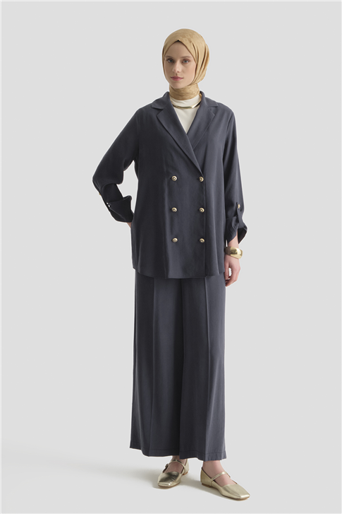 Kupra Ceketli Takım İndigo