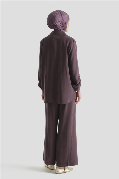 Kupra Ceketli Takım Mürdüm