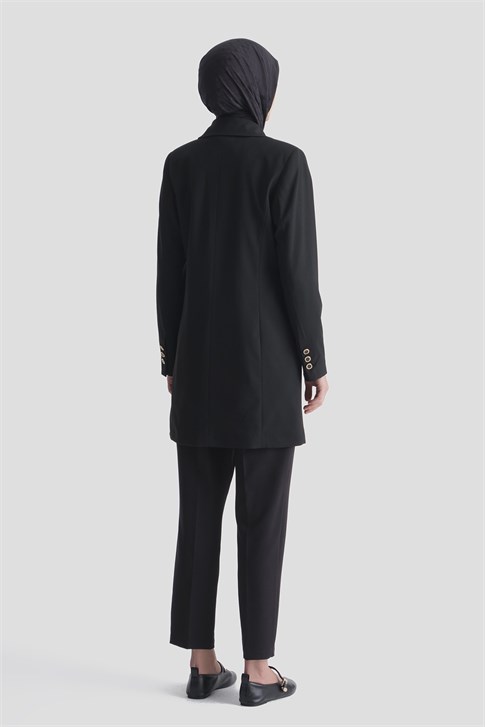 Uzun Boy Blazer Ceket Siyah 