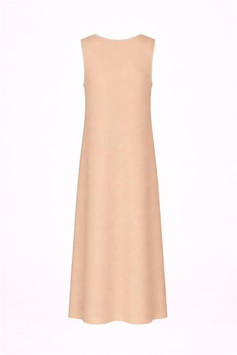 Vual İçlik Elbise Nude