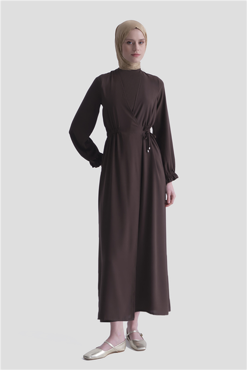 Anvelop Elbise Kahverengi
