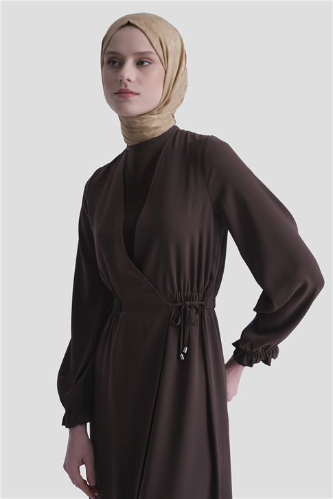 Anvelop Elbise Kahverengi