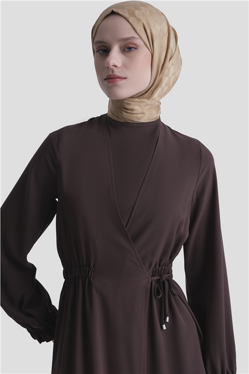 Anvelop Elbise Kahverengi