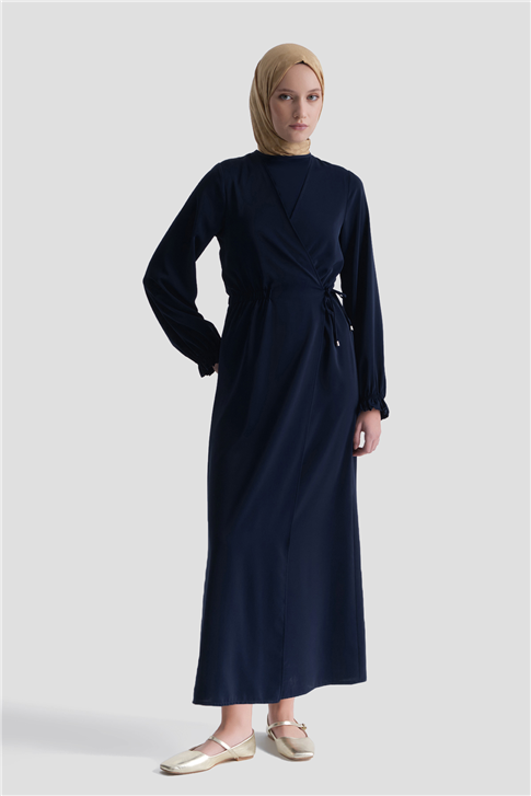 Anvelop Elbise Lacivert