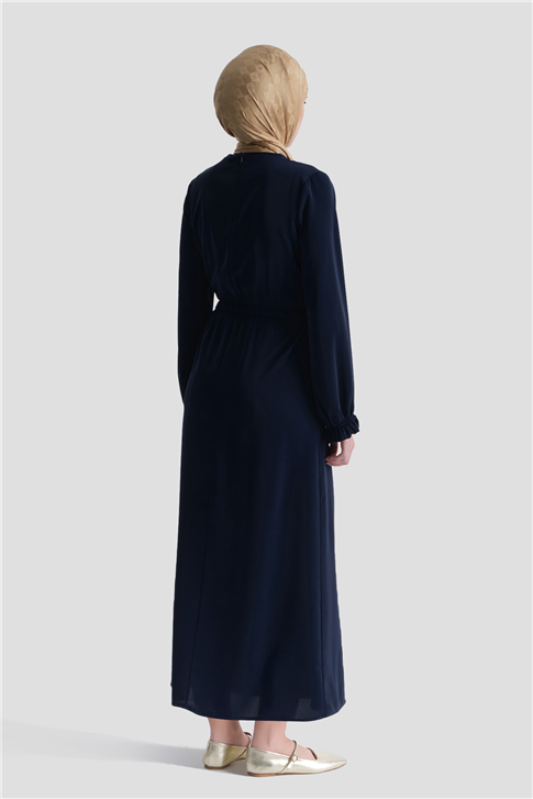 Anvelop Elbise Lacivert