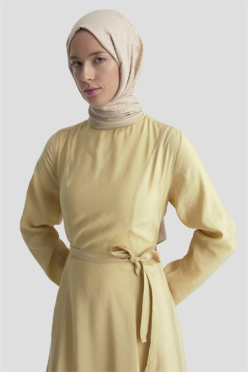 Beli Pensli Elbise Camel