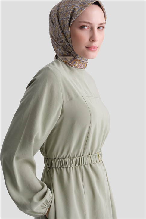 Fitted Elbise Su Yeşili