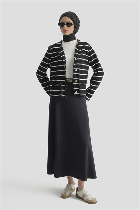 Modal Kloş Etek Siyah