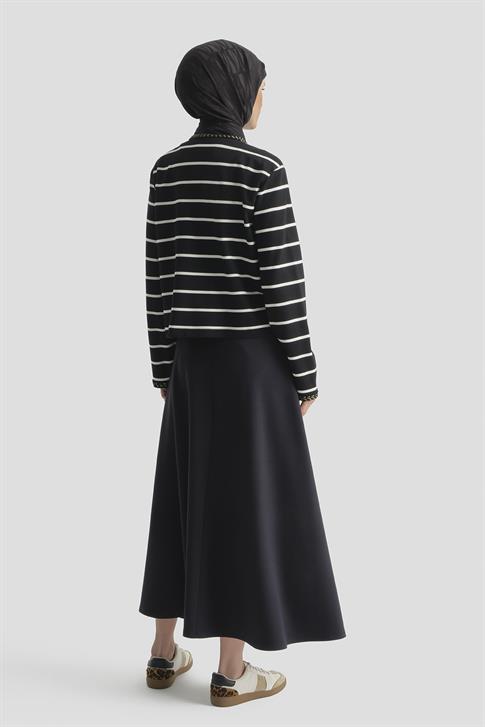 Modal Kloş Etek Siyah
