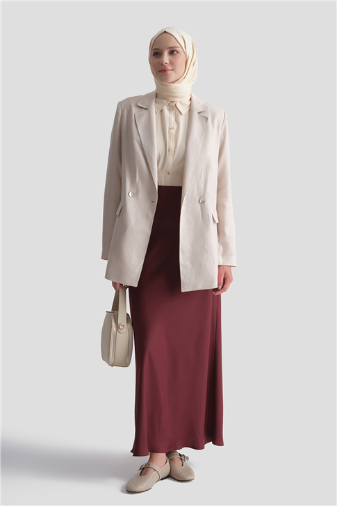 Armine Saten Etek Bordo