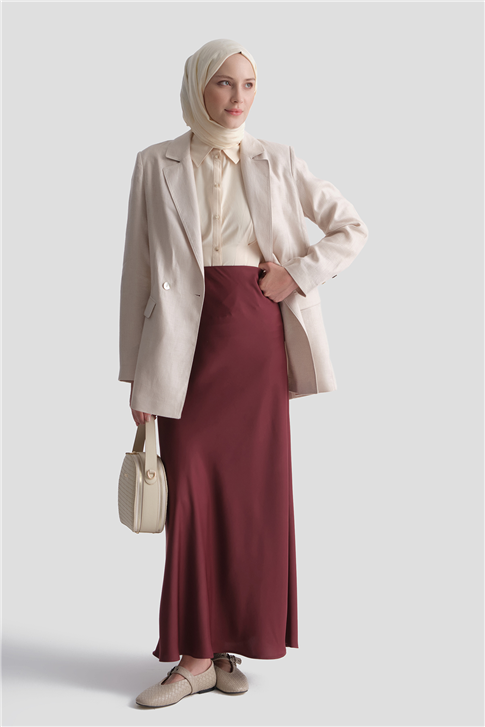 Armine Saten Etek Bordo