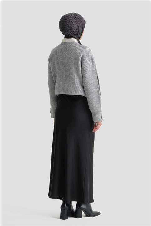 Armine Saten Etek Siyah