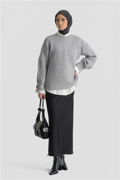 Armine Saten Etek Siyah