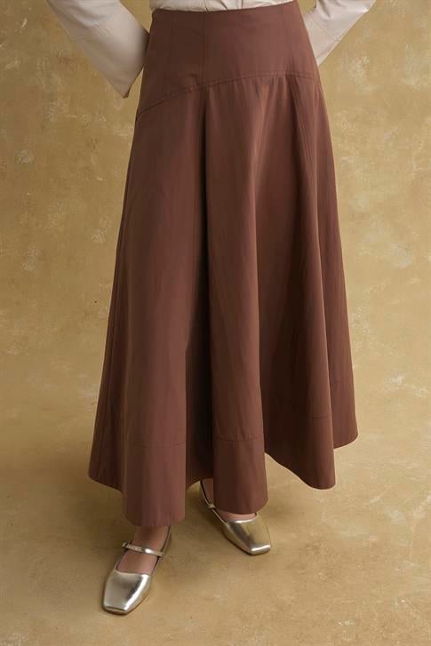 Korsajlı Etek Camel