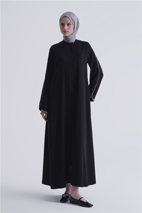 Biye Detaylı Ferace Siyah