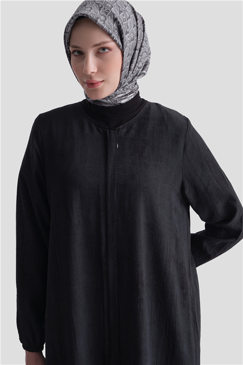 Fırfırlı Basic Ferace Siyah