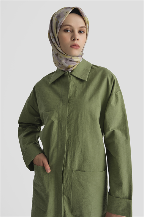 Pamuk Karışımlı Kap Haki