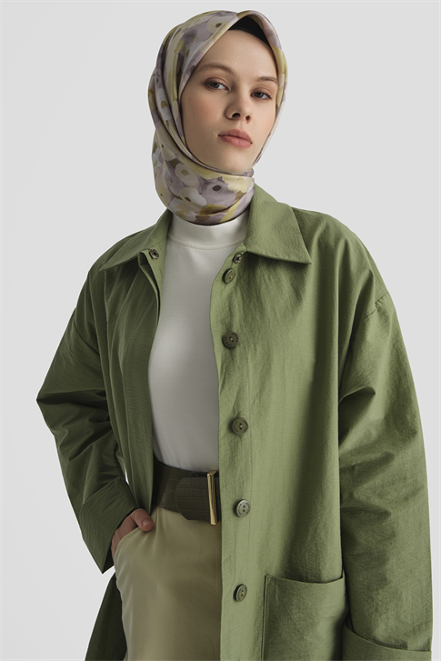 Pamuk Karışımlı Kap Haki