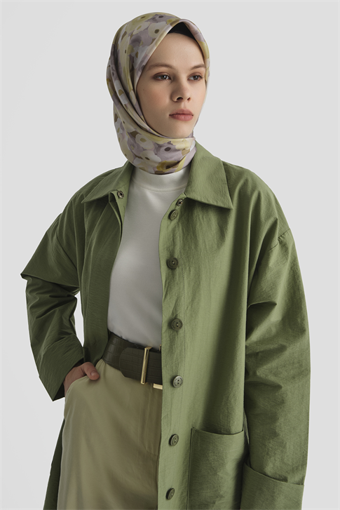 Pamuk Karışımlı Kap Haki