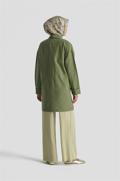 Pamuk Karışımlı Kap Haki