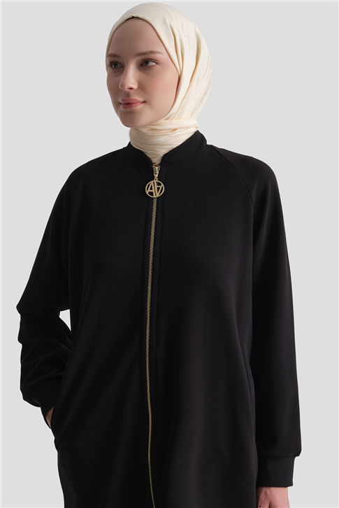 Fermuarlı Kap Siyah 
