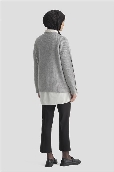 Armine Beli Lastikli Pantolon Siyah