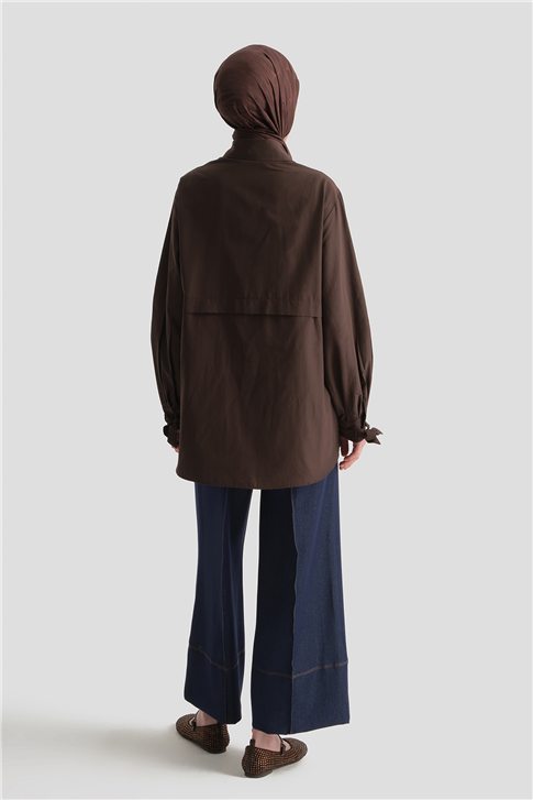 Dikiş Detaylı Denim Pantolon İndigo