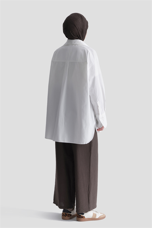 Beli Lastikli Palazzo Pantolon Kahverengi