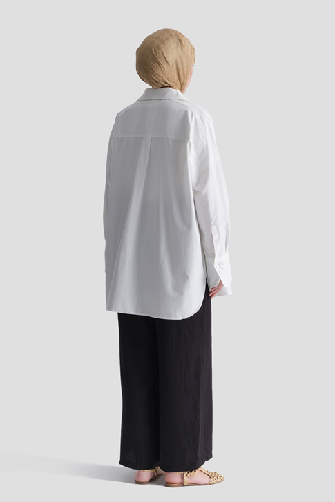 Beli Lastikli Palazzo Pantolon Siyah