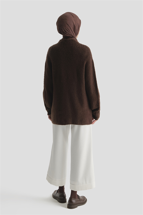 Katlı Paça Pantolon Ekru