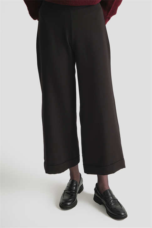 Katlı Paça Pantolon Siyah