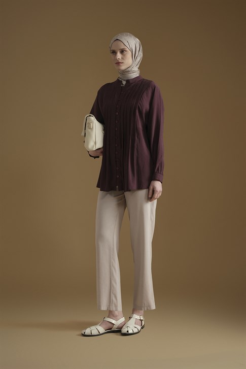 Straight Pantolon Bej