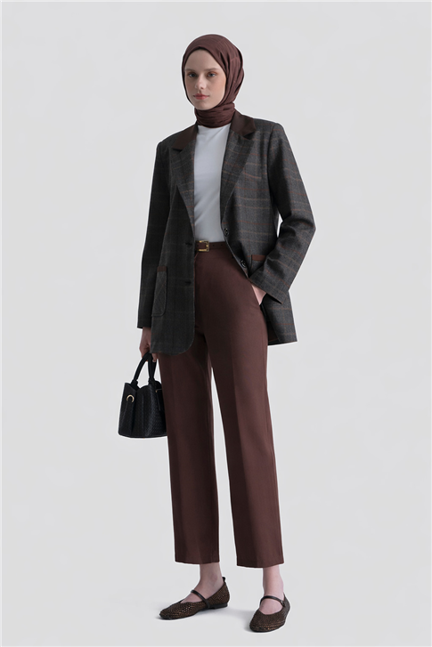 Straight Pantolon Kahverengi