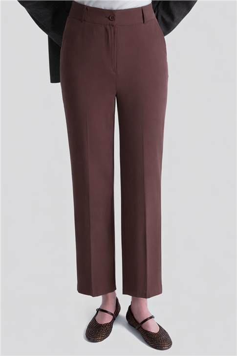 Straight Pantolon Kahverengi
