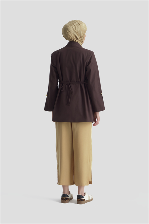 Tencel Palazzo Pantolon Camel