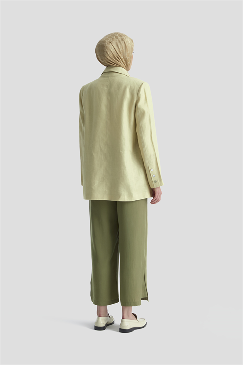 Tencel Palazzo Pantolon Haki